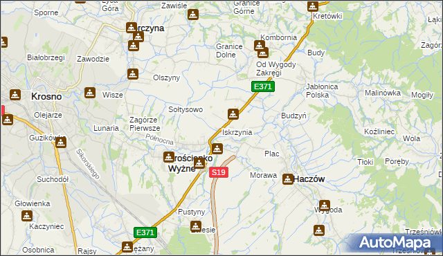 mapa Iskrzynia, Iskrzynia na mapie Targeo