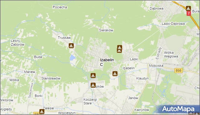 mapa Izabelin C, Izabelin C na mapie Targeo