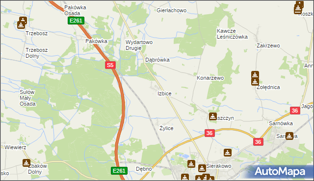 mapa Izbice, Izbice na mapie Targeo
