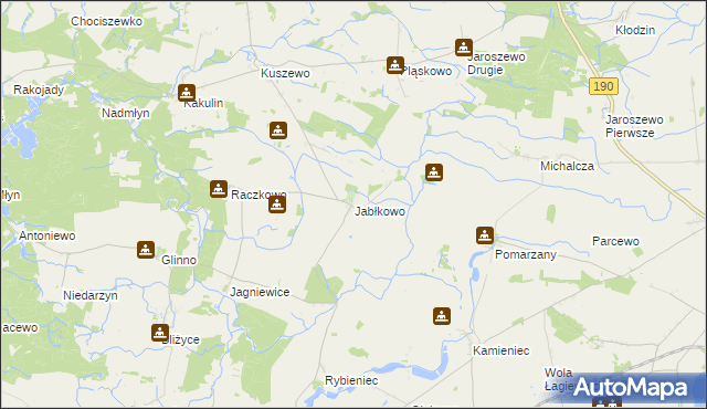 mapa Jabłkowo, Jabłkowo na mapie Targeo