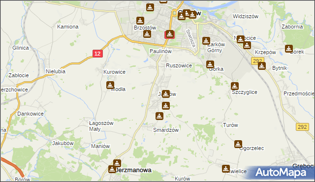mapa Jaczów, Jaczów na mapie Targeo