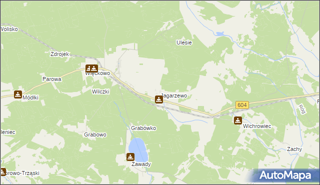 mapa Jagarzewo, Jagarzewo na mapie Targeo