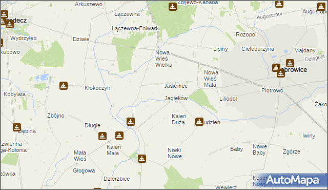 mapa Jagiełłów, Jagiełłów na mapie Targeo