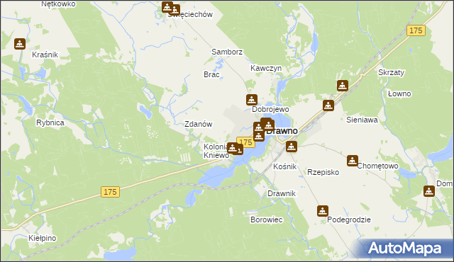 mapa Janków gmina Drawno, Janków gmina Drawno na mapie Targeo