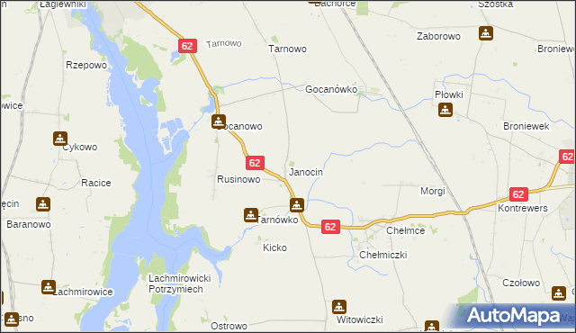 mapa Janocin, Janocin na mapie Targeo