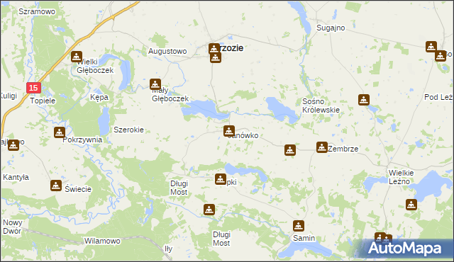 mapa Janówko gmina Brzozie, Janówko gmina Brzozie na mapie Targeo