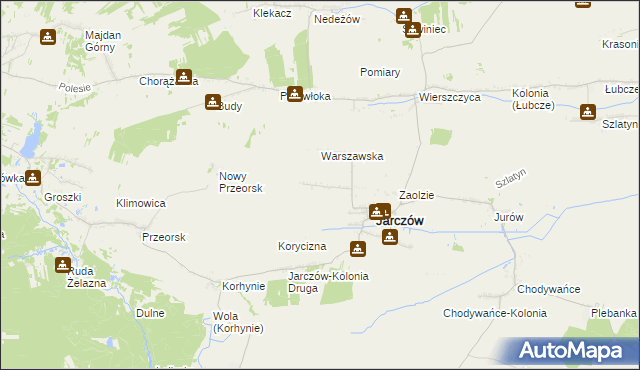 mapa Jarczów-Kolonia Pierwsza, Jarczów-Kolonia Pierwsza na mapie Targeo