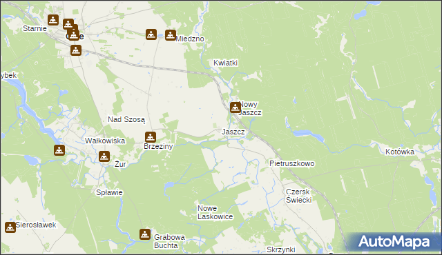 mapa Jaszcz, Jaszcz na mapie Targeo