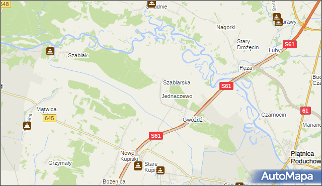 mapa Jednaczewo, Jednaczewo na mapie Targeo