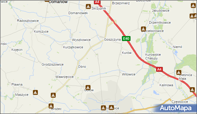 mapa Jędrzychowice gmina Wiązów, Jędrzychowice gmina Wiązów na mapie Targeo