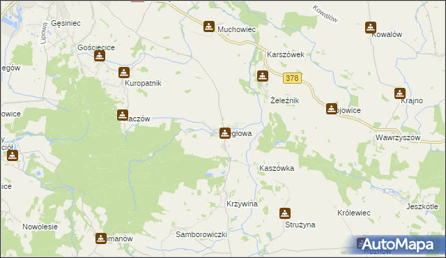 mapa Jegłowa, Jegłowa na mapie Targeo