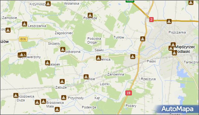 mapa Jelnica, Jelnica na mapie Targeo