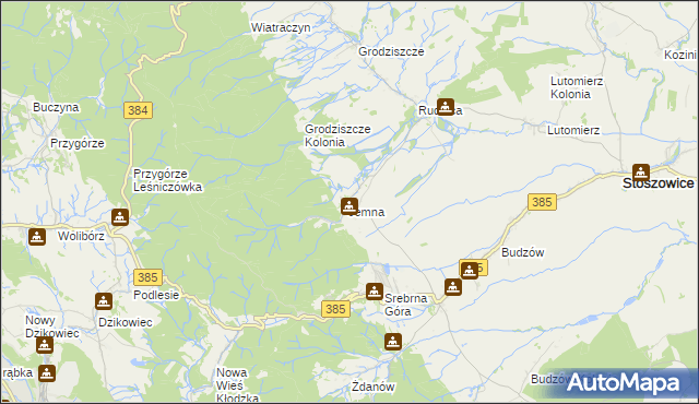 mapa Jemna, Jemna na mapie Targeo