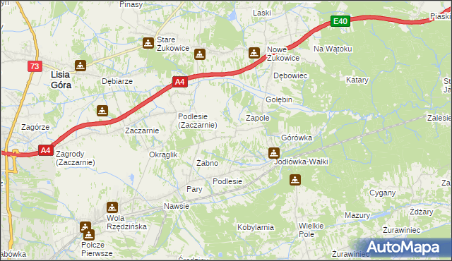 mapa Jodłówka gmina Tarnów, Jodłówka gmina Tarnów na mapie Targeo