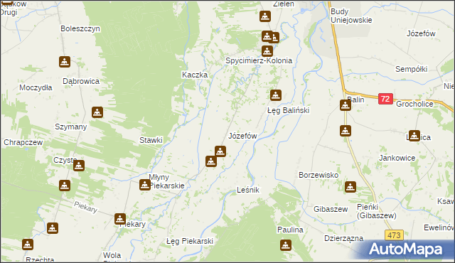 mapa Józefów gmina Dobra, Józefów gmina Dobra na mapie Targeo
