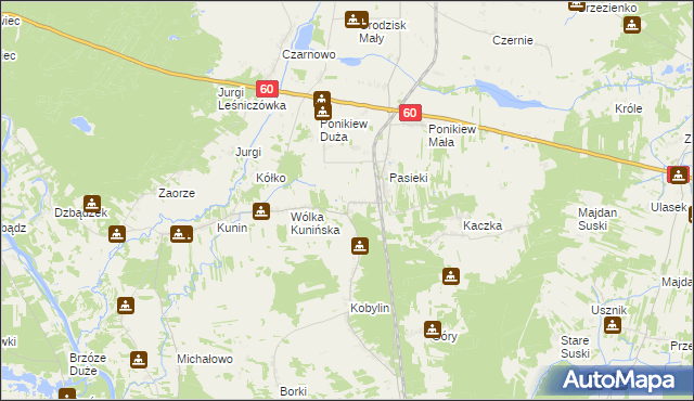 mapa Józefowo gmina Goworowo, Józefowo gmina Goworowo na mapie Targeo