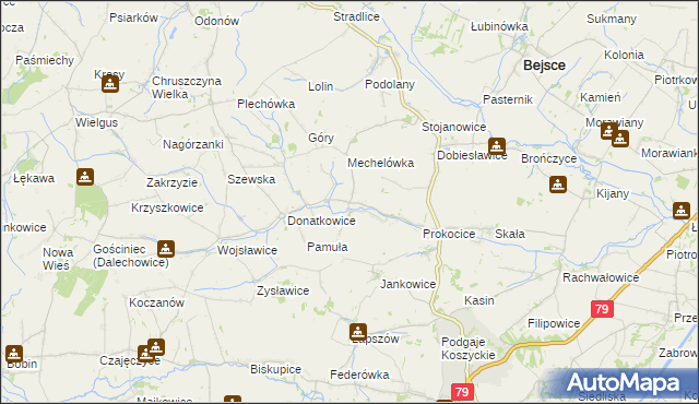 mapa Kaczkowice, Kaczkowice na mapie Targeo