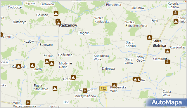 mapa Kadłubska Wola, Kadłubska Wola na mapie Targeo