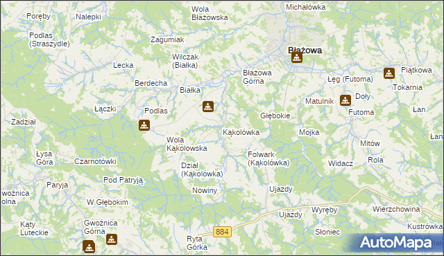 mapa Kąkolówka, Kąkolówka na mapie Targeo