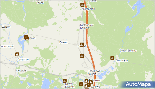 mapa Kaława, Kaława na mapie Targeo