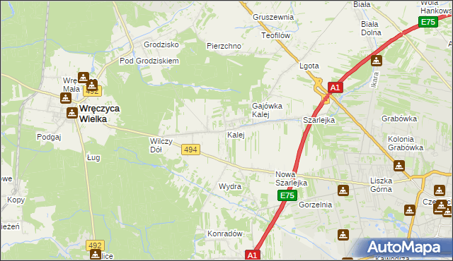 mapa Kalej, Kalej na mapie Targeo