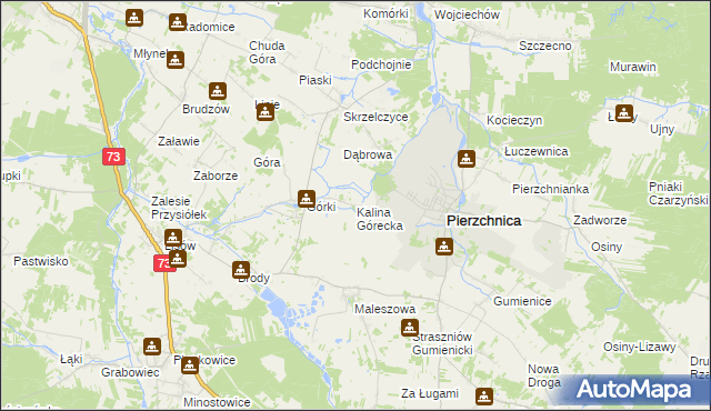 mapa Kalina Górecka, Kalina Górecka na mapie Targeo