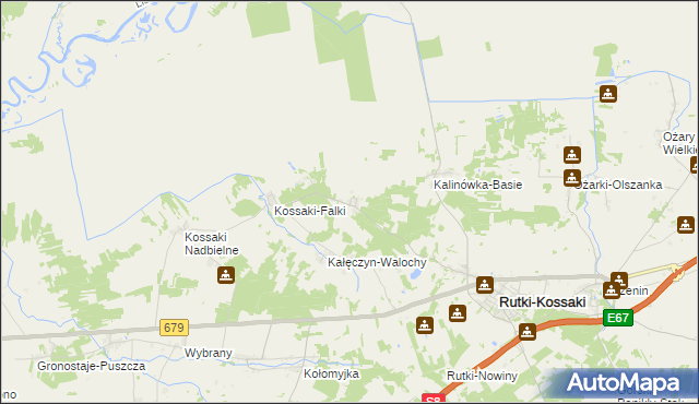 mapa Kalinówka-Bystry, Kalinówka-Bystry na mapie Targeo