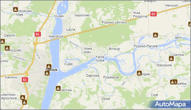 mapa Kania Nowa, Kania Nowa na mapie Targeo