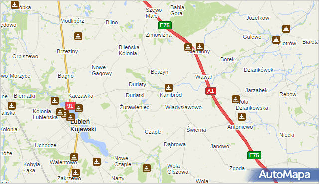 mapa Kanibród, Kanibród na mapie Targeo
