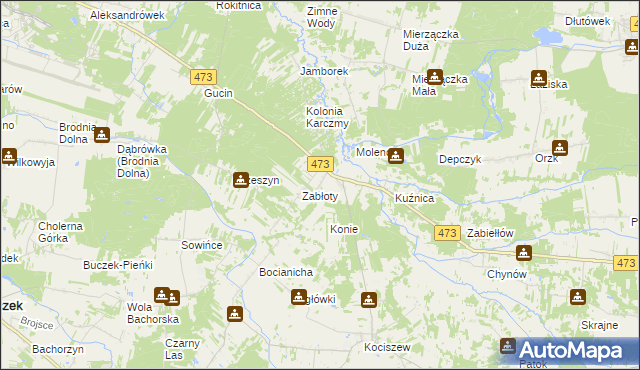 mapa Karczmy, Karczmy na mapie Targeo