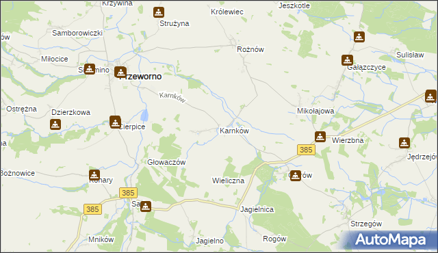 mapa Karnków gmina Przeworno, Karnków gmina Przeworno na mapie Targeo