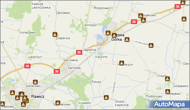mapa Karolinki, Karolinki na mapie Targeo