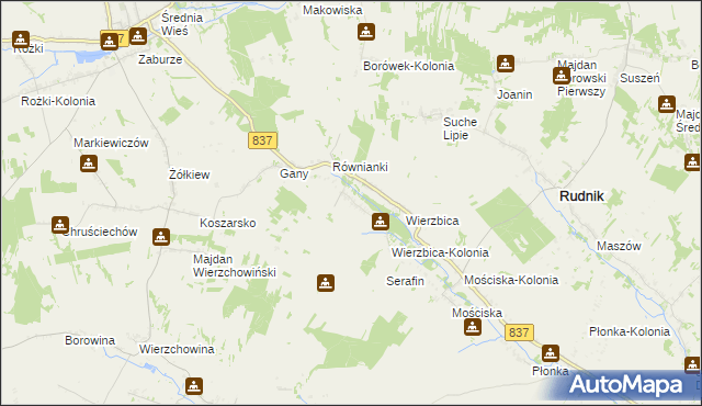 mapa Kaszuby, Kaszuby na mapie Targeo