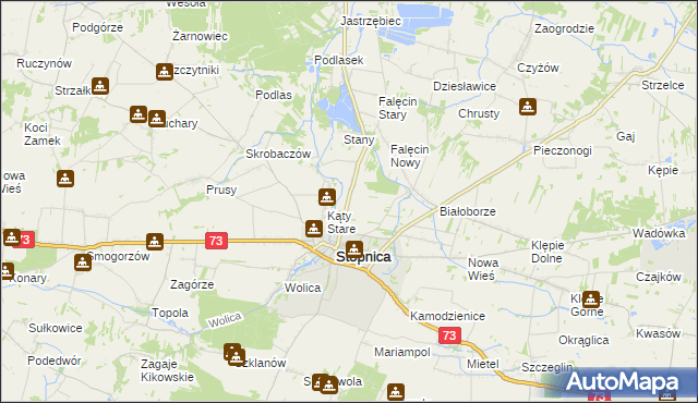 mapa Kąty Nowe, Kąty Nowe na mapie Targeo