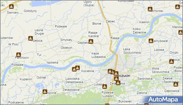 mapa Kępa Lubawska, Kępa Lubawska na mapie Targeo