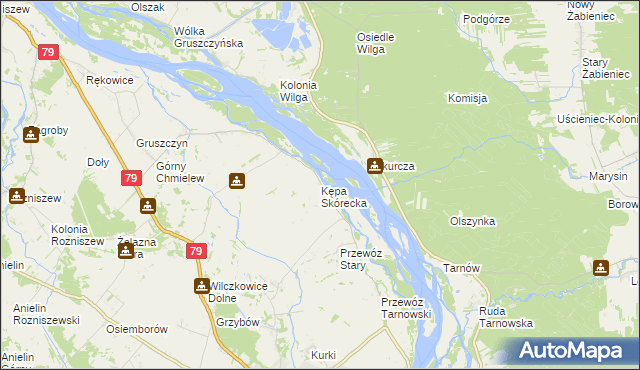 mapa Kępa Skórecka, Kępa Skórecka na mapie Targeo