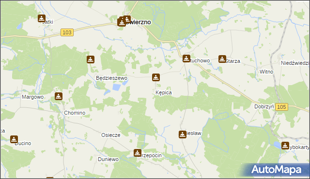 mapa Kępica, Kępica na mapie Targeo