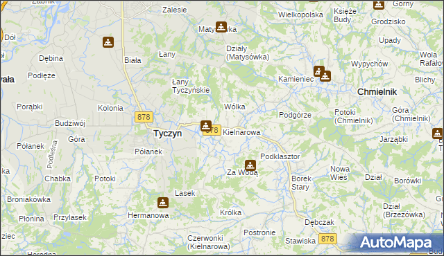 mapa Kielnarowa, Kielnarowa na mapie Targeo