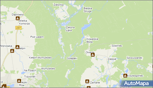 mapa Kiełpiński Most, Kiełpiński Most na mapie Targeo