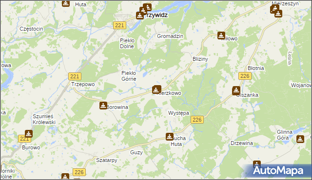 mapa Kierzkowo gmina Przywidz, Kierzkowo gmina Przywidz na mapie Targeo