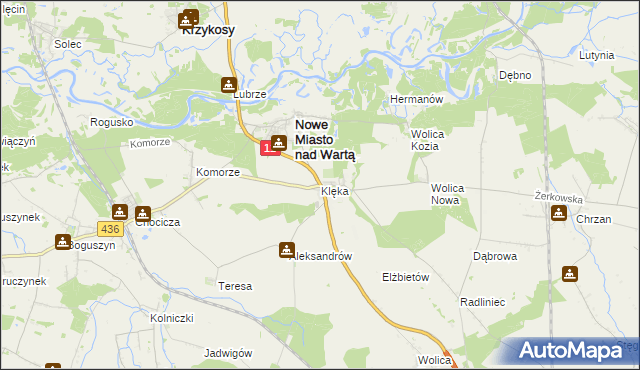 mapa Klęka, Klęka na mapie Targeo