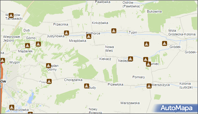 mapa Klekacz, Klekacz na mapie Targeo