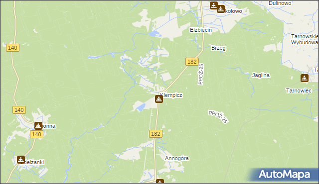 mapa Klempicz, Klempicz na mapie Targeo
