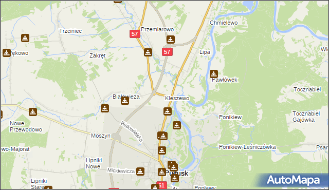 mapa Kleszewo, Kleszewo na mapie Targeo