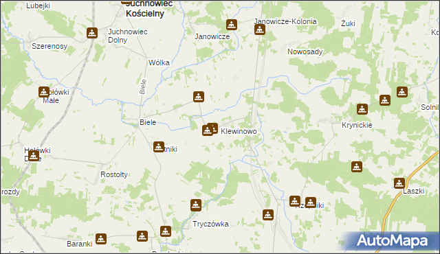 mapa Klewinowo, Klewinowo na mapie Targeo