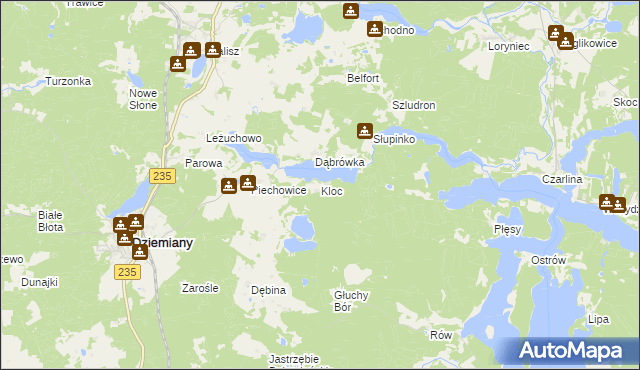 mapa Kloc, Kloc na mapie Targeo