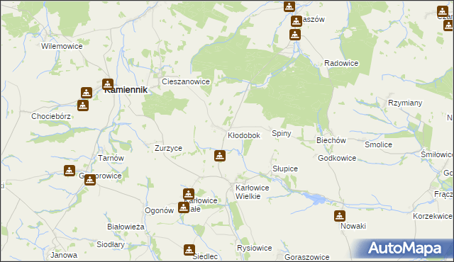 mapa Kłodobok, Kłodobok na mapie Targeo