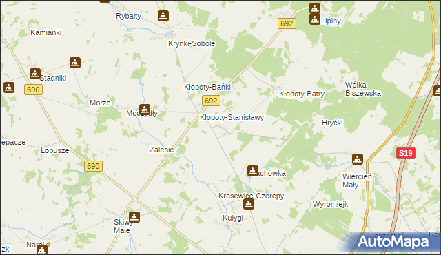 mapa Kłopoty-Bujny, Kłopoty-Bujny na mapie Targeo