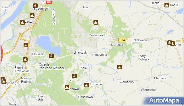 mapa Kobylanka gmina Grudziądz, Kobylanka gmina Grudziądz na mapie Targeo