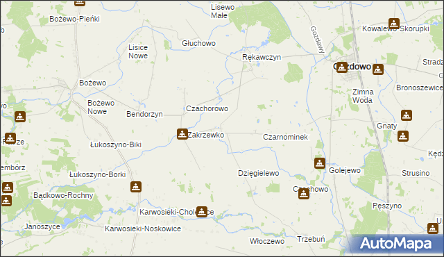 mapa Kolczyn gmina Gozdowo, Kolczyn gmina Gozdowo na mapie Targeo